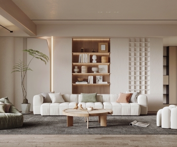 Wabi-sabi Style A Living Room-ID:485899938