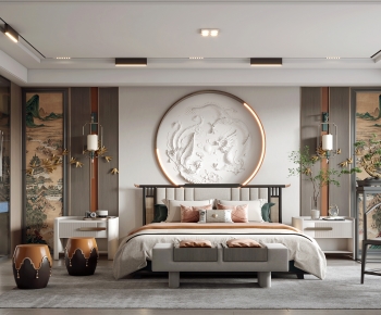 New Chinese Style Bedroom-ID:188730967