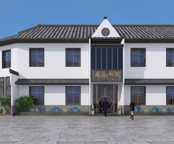 Chinese Style Building Appearance-ID:596965073