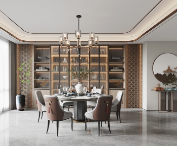 New Chinese Style Dining Room-ID:683989556