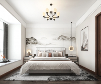 New Chinese Style Bedroom-ID:842995885