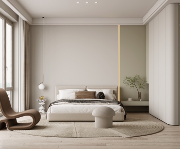 Modern Wabi-sabi Style Bedroom-ID:206332928