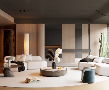 Modern Wabi-sabi Style A Living Room-ID:275264986