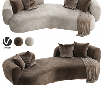 Modern Wabi-sabi Style Shaped Sofa-ID:931149962