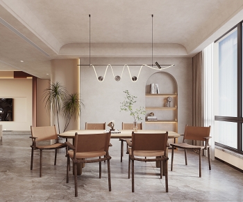 Modern Wabi-sabi Style Dining Room-ID:749230487