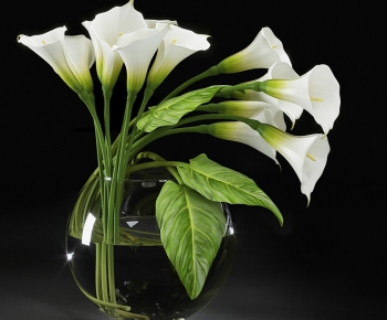 现代马蹄莲玻璃花瓶-ID:523906951