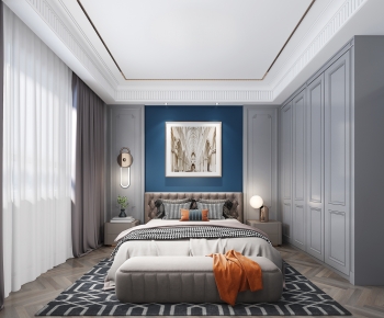 Simple European Style Bedroom-ID:839358096
