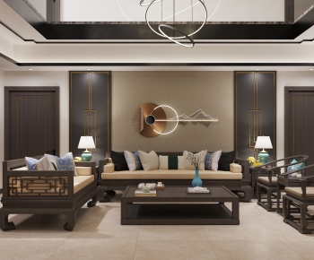 New Chinese Style A Living Room-ID:541531097