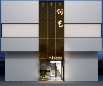 New Chinese Style Facade Element-ID:482093108