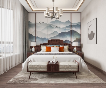New Chinese Style Bedroom-ID:771095993