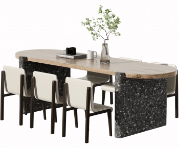 Wabi-sabi Style Dining Table And Chairs-ID:954416997