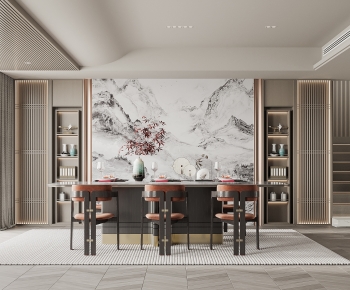 New Chinese Style Dining Room-ID:458174944