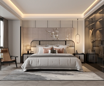 New Chinese Style Bedroom-ID:416239985