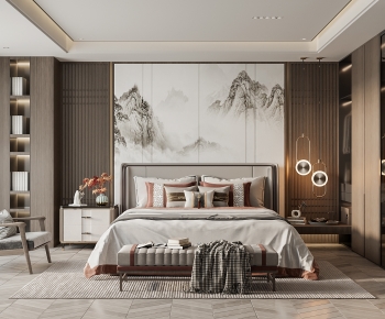 New Chinese Style Bedroom-ID:969579946