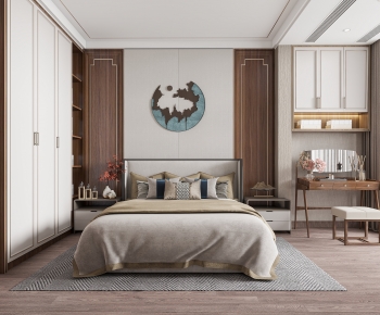 New Chinese Style Bedroom-ID:670887955