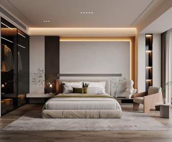 Modern Wabi-sabi Style Bedroom-ID:433197026