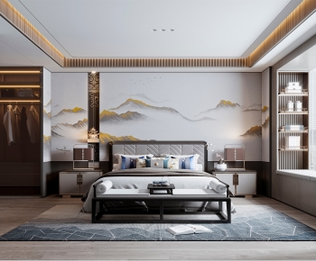 New Chinese Style Bedroom-ID:373931885
