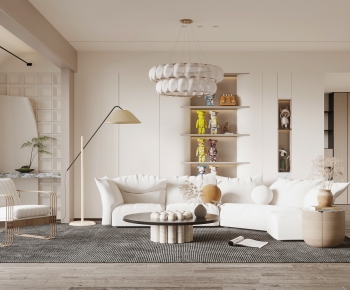 Wabi-sabi Style A Living Room-ID:689197069