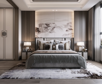 New Chinese Style Bedroom-ID:688503032
