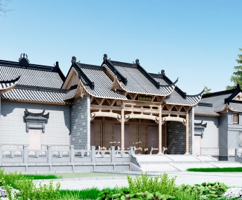 Chinese Style Ancient Architectural Buildings-ID:668876893
