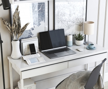 Modern Computer Desk And Chair-ID:807941916