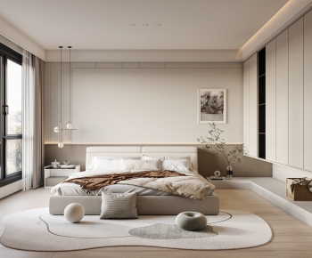 Modern Wabi-sabi Style Bedroom-ID:696628094
