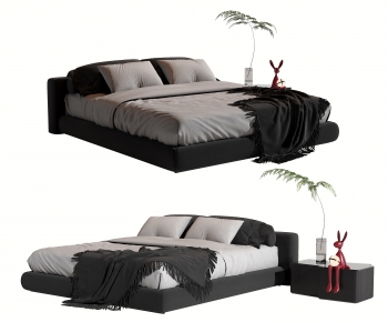 Modern Double Bed-ID:344634066