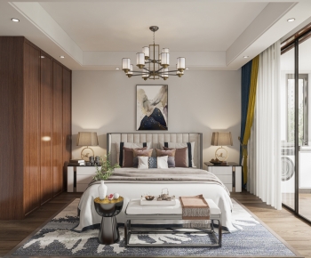 New Chinese Style Bedroom-ID:438519001