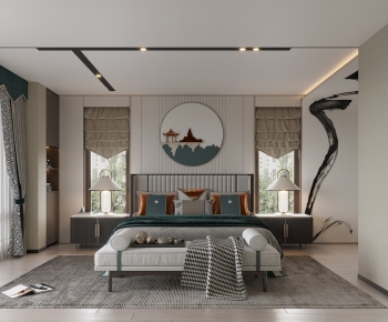 New Chinese Style Bedroom-ID:304461963