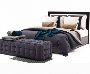 Modern Double Bed-ID:399213088