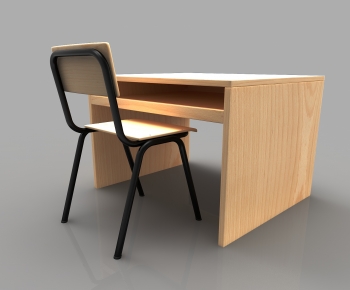 Modern Computer Desk And Chair-ID:774615051