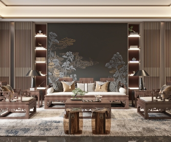 Chinese Style A Living Room-ID:982976914