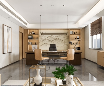 New Chinese Style Manager's Office-ID:922384022