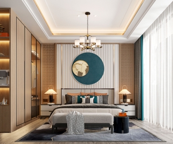New Chinese Style Bedroom-ID:879080062