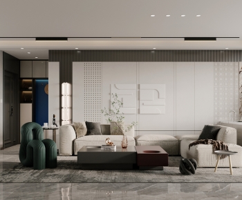 Modern Wabi-sabi Style A Living Room-ID:593108891