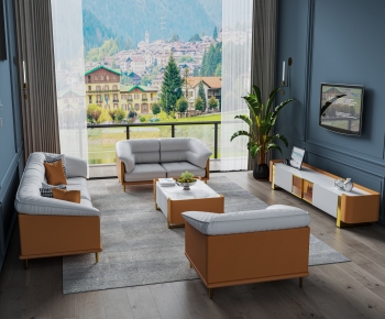 Simple European Style Sofa Combination-ID:469305992
