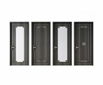 New Chinese Style Solid Wood Door-ID:912766931