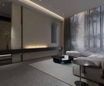 Wabi-sabi Style A Living Room-ID:598826899