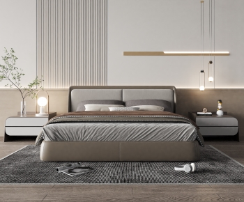 Modern Double Bed-ID:976200109