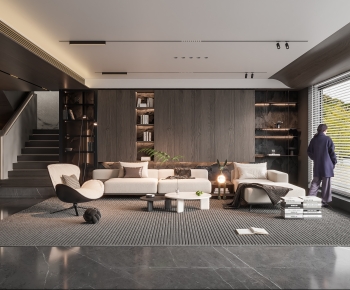 Modern A Living Room-ID:670485973