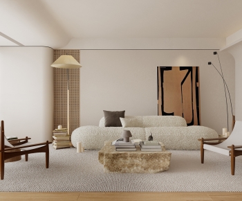 Wabi-sabi Style A Living Room-ID:821028955