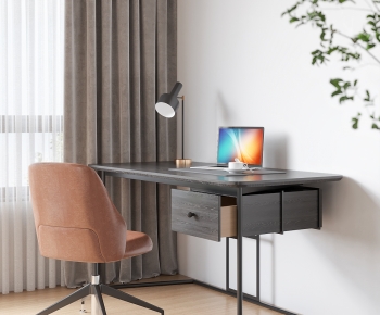 Modern Computer Desk And Chair-ID:742197994