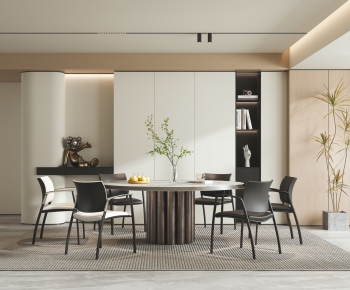 Modern Wabi-sabi Style Dining Room-ID:656108937
