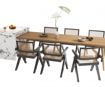 Wabi-sabi Style Dining Table And Chairs-ID:619251018