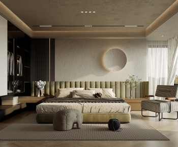 Modern Wabi-sabi Style Bedroom-ID:835264927