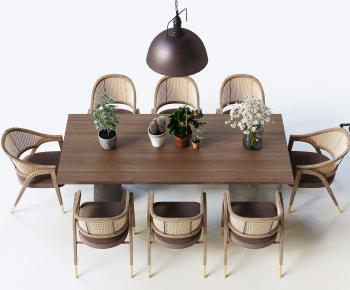 Wabi-sabi Style Dining Table And Chairs-ID:109303959