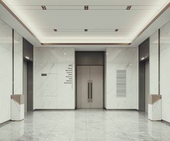 Modern Office Elevator Hall-ID:644213919