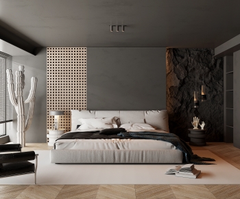 Modern Wabi-sabi Style Bedroom-ID:786928896