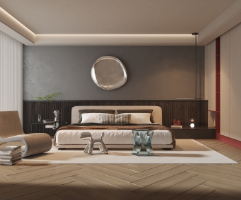 Modern Wabi-sabi Style Bedroom-ID:700923928