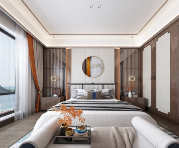 New Chinese Style Bedroom-ID:698889028
